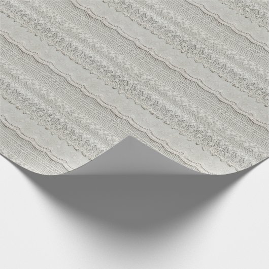 Subtiele witte kant, textiel close-up. cadeaupapier (Hoek)