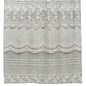 Subtiele witte kant, textiel close-up. douchegordijn (Voorkant)