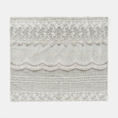 Subtiele witte kant, textiel close-up. fleece deken (Voorkant (Horizontaal))