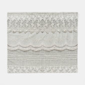 Subtiele witte kant, textiel close-up. fleece deken (Voorkant (Horizontaal))