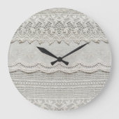 Subtiele witte kant, textiel close-up. grote klok (Voorkant)