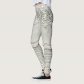 Subtiele witte kant, textiel close-up. leggings (Links)