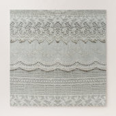 Subtiele witte kant, textiel close-up. legpuzzel (Verticaal)