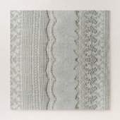 Subtiele witte kant, textiel close-up. legpuzzel (Horizontaal)