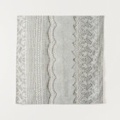 Subtiele witte kant, textiel close-up. wandkleed (Voorkant (horizontaal))