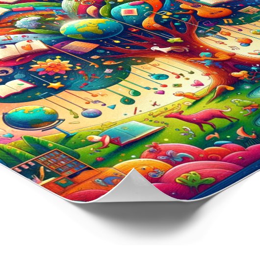 Subtiele wonderen: Het Leerboom Poster voor Kinder (Hoek)