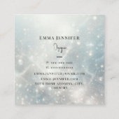 Subtiele zachte glitter achtergrond vierkante visitekaartje (Achterkant)
