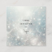 Subtiele zachte glitter achtergrond vierkante visitekaartje (Voorkant)