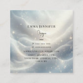 Subtiele zachte glitter achtergrond vierkante visitekaartje (Achterkant)