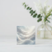 Subtiele zachte glitter achtergrond vierkante visitekaartje (Staand voorkant)