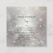 Subtiele zachte glitter achtergrond vierkante visitekaartje (Achterkant)