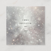 Subtiele zachte glitter achtergrond vierkante visitekaartje (Voorkant)