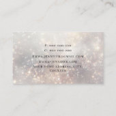 Subtiele zachte glitter achtergrond visitekaartje (Achterkant)