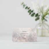 Subtiele zachte glitter achtergrond visitekaartje (Staand voorkant)