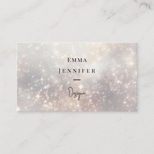 Subtiele zachte glitter achtergrond visitekaartje (Voorkant)