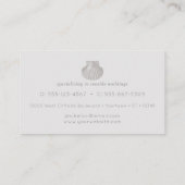 subtiele zeeschelp | Strandthema | Klassiek grijs Visitekaartje (Achterkant)