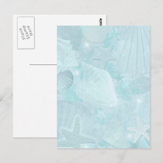 Subtiele zeeschelpen Grafische kunst Briefkaart (Voorkant / Achterkant)