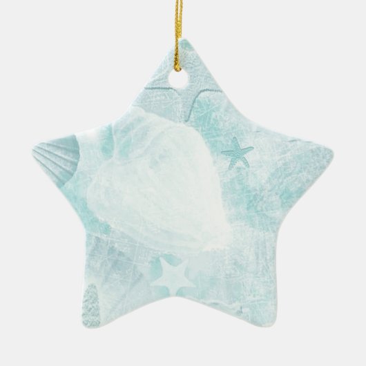 Subtiele zeeschelpen Grafische kunst Keramisch Ornament (Voorkant)