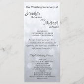 Subtiele Zilveren Bokeh Lights Trouwprogramma Programmakaart (Voorkant)