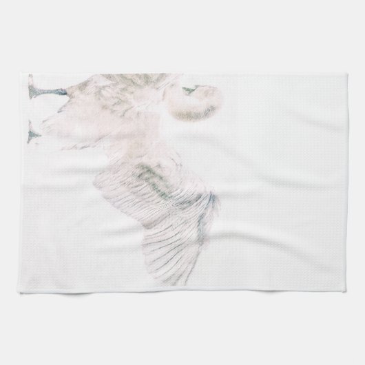 subtiele zwaan theedoek (Horizontaal)