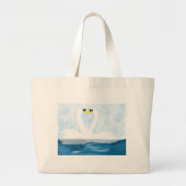 Subtiele zwanen verliefd (hart vormen) Kunst cadea Grote Tote Bag (Voorkant)