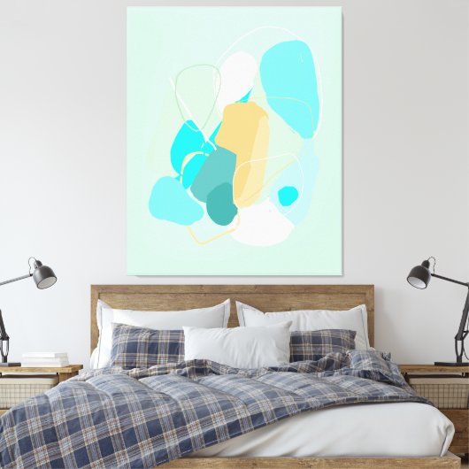 Subtle abstracte compositie Stretched Canvas Afdru (Insitu (Slaapkamer))