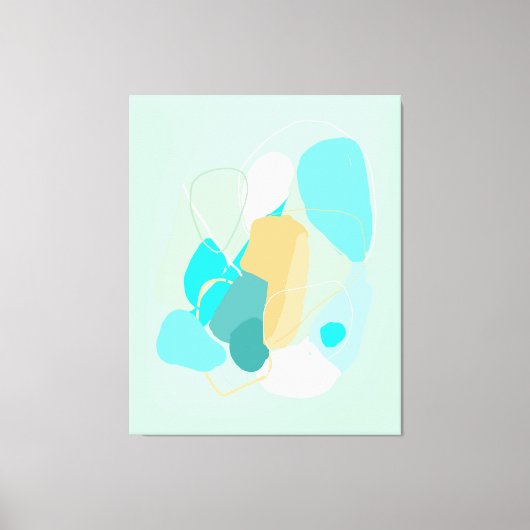 Subtle abstracte compositie Stretched Canvas Afdru (Voorkant)