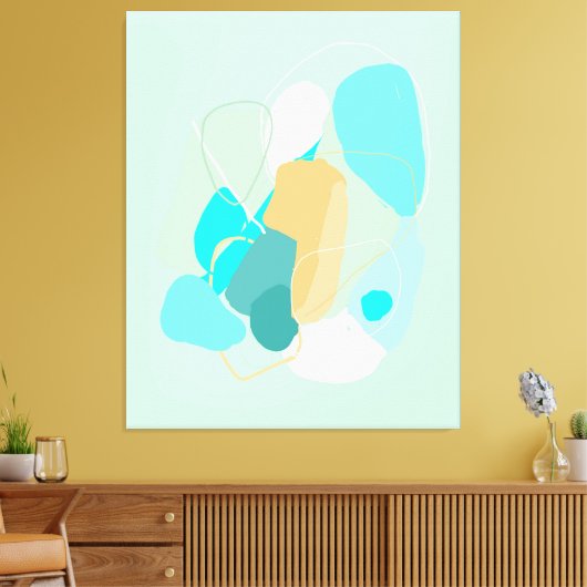 Subtle abstracte compositie Stretched Canvas Afdru Afdruk (Insitu (Woonkamer))