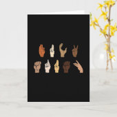 Subtle Anti-trump Blm Asl Sign Language Kaart (Gele Bloem)
