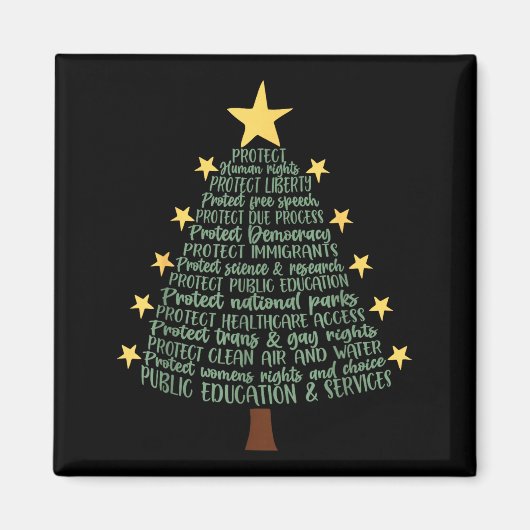 Subtle Anti Trump Funny Christmas Tree  Magneet (Voorkant)