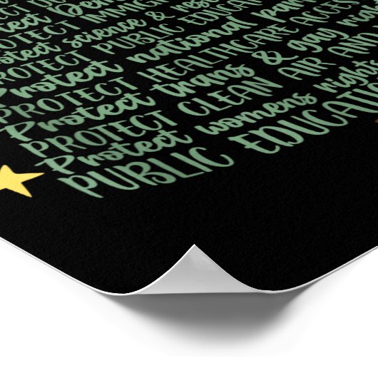 Subtle Anti Trump Funny Christmas Tree  Poster (Hoek)