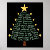 Subtle Anti Trump Funny Christmas Tree  Poster (Voorkant)