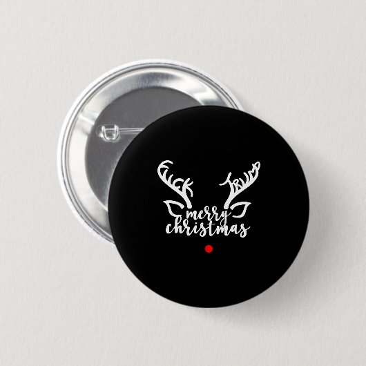 Subtle Anti Trump Hidden Message Christmas Reindee Ronde Button 5,7 Cm (Voorkant /achterkant)