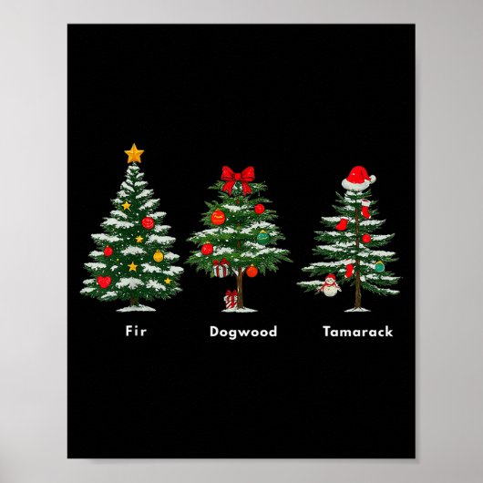 Subtle Anti Trump Hidden Message Christmas Tree  Poster (Voorkant)