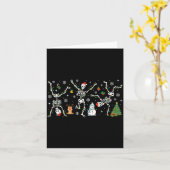 Subtle Anti Trump Hidden Message Dancing Skeleton  Kaart (Gele Bloem)