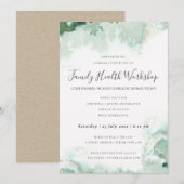 SUBTLE AQUA MODERN ABSTRACTE GEOMETRISCHE ART-GEBE KAART (Voorkant / Achterkant)