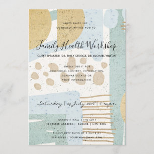 SUBTLE AQUA MODERN ABSTRACTE GEOMETRISCHE ART-GEBE KAART