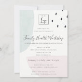 SUBTLE AQUA MODERN ABSTRACTE GEOMETRISCHE ART-GEBE KAART (Voorkant)