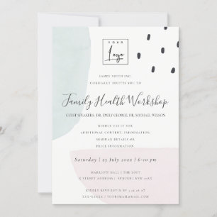 SUBTLE AQUA MODERN ABSTRACTE GEOMETRISCHE ART-GEBE KAART