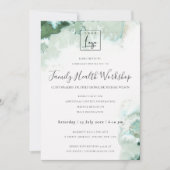 SUBTLE AQUA MODERN ABSTRACTE GEOMETRISCHE ART-GEBE KAART (Voorkant)