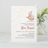 Subtle Arabic Calligraphy Ramadan Iftar Invitation Kaart (Staand voorkant)