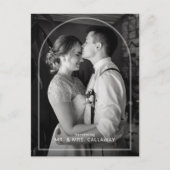 Subtle Arch Overlay Photo Elopement Briefkaart (Voorkant)