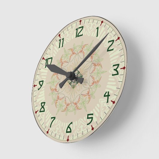 Subtle Art Deco Clock Ronde Klok (Hoek)