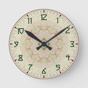 Subtle Art Deco Clock Ronde Klok