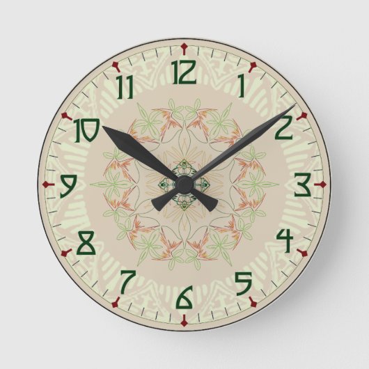 Subtle Art Deco Clock Ronde Klok (Voorkant)
