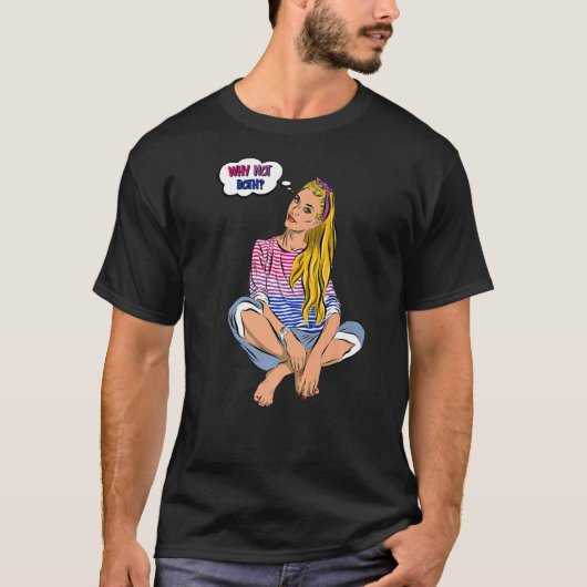 Subtle Bi Pride waarom niet beide op Bisexual Pri T-shirt (Voorkant)