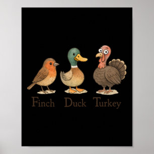 Subtle Bird Anti Trump Shirt Retro Vogelvink Eend Poster