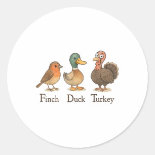 Subtle Bird Anti Trump Shirt Retro Vogelvink Eend Ronde Sticker
