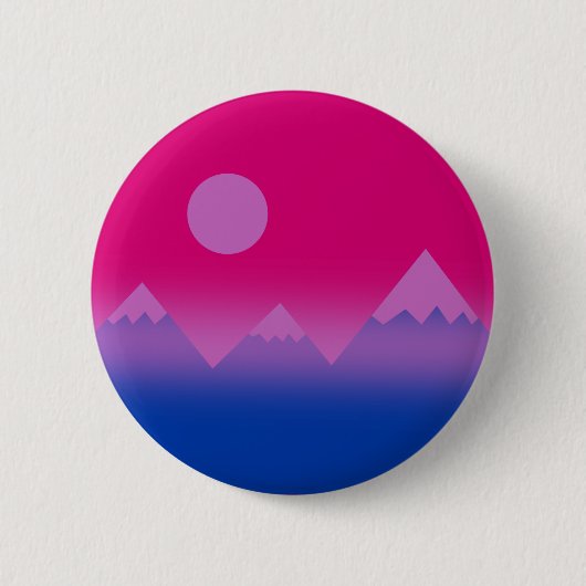Subtle Bisexual Flag Mountain Scene Button (Voorkant)