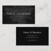 Subtle Black Smoky Rococo Tattoo Pattern Visitekaartje (Voorkant / Achterkant)